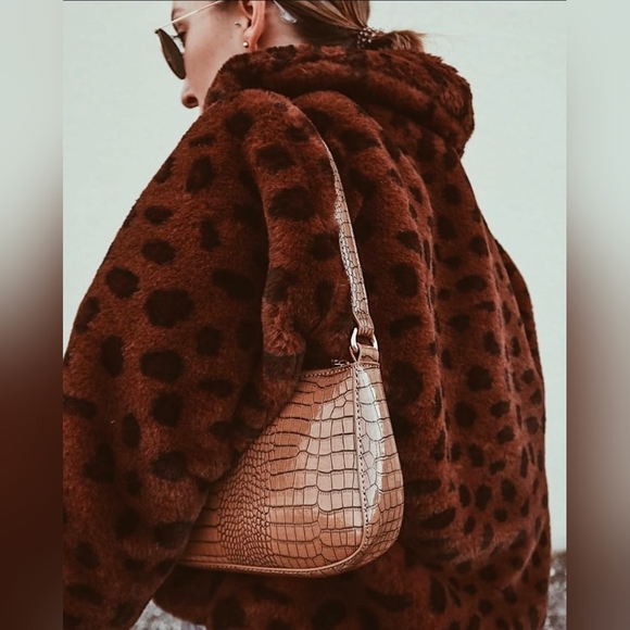 Madison & Berkeley Jackets & Blazers - Madison & Berkeley Brown Leopard Print Faux Fur Jacket